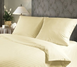 КПБ 1,5сп страйп-сатин (нав 70*70) Verossa Stripe <8274/11 Amber>